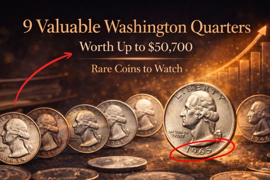 9 Valuable Washington Quarters Worth Up to $50,700: Rare Coins to Watch